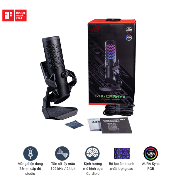 Microphone ASUS ROG Carnyx Black USB Gaming Microphone
