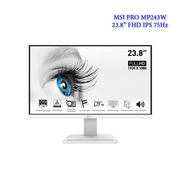 Màn hình MSI PRO MP243W 24 Inch IPS 75Hz White