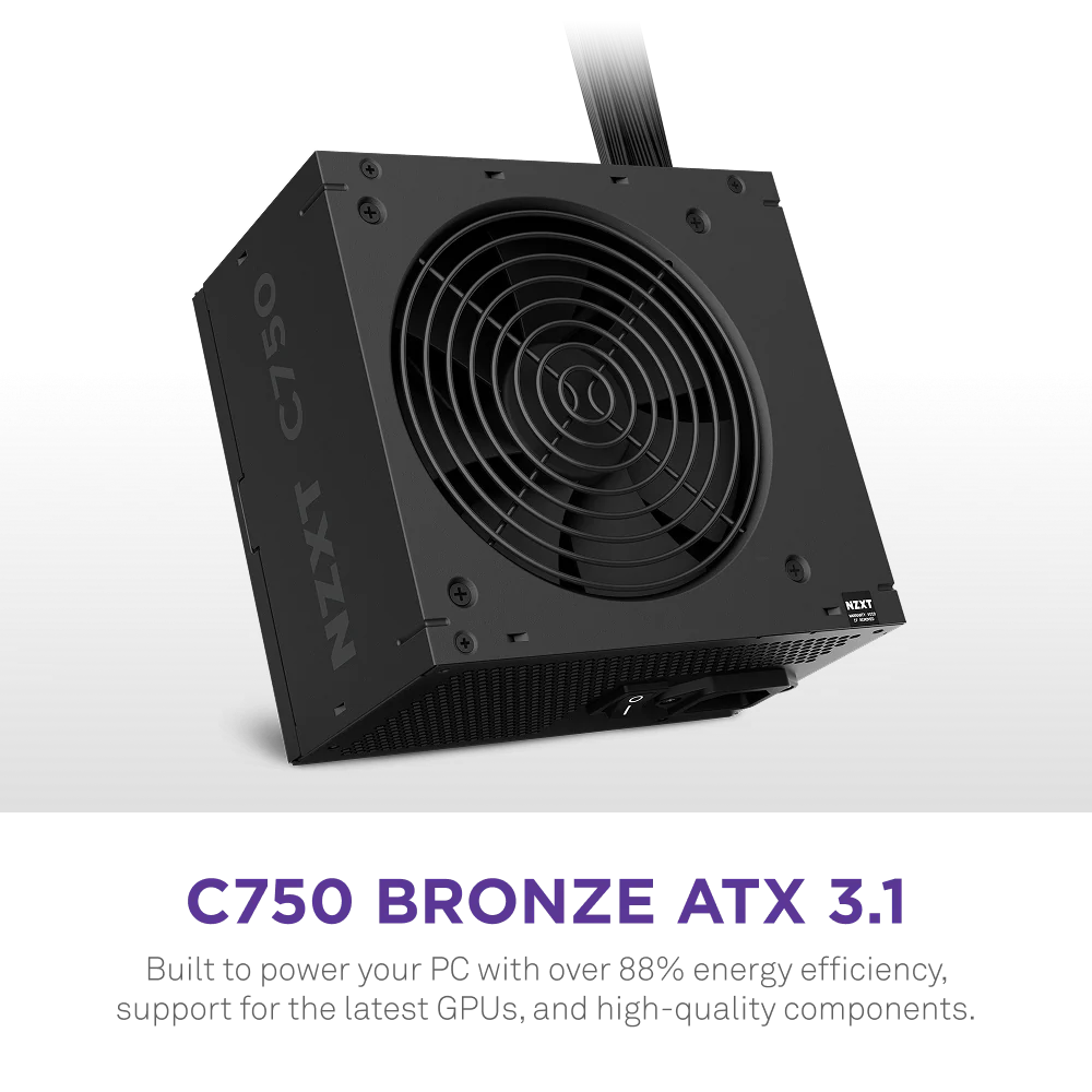 Nguồn máy tính NZXT C750W 750W – 80 Plus Bronze ATX 3.1  PCIE 5.1