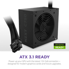 Nguồn máy tính NZXT C750W 750W – 80 Plus Bronze ATX 3.1  PCIE 5.1