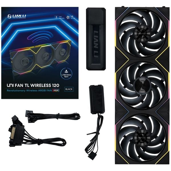 FAN  Lian-Li UNI Fan TL Wireless  120 Triple ( Bộ 3 fan )