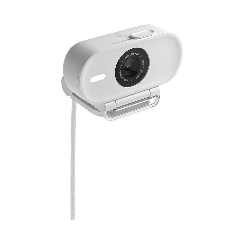 Elgato Facecam Neo – White, 1080p60, HDR, 77° field-of-view, AF Lens, 26mm focus length, f/2.0 aperture