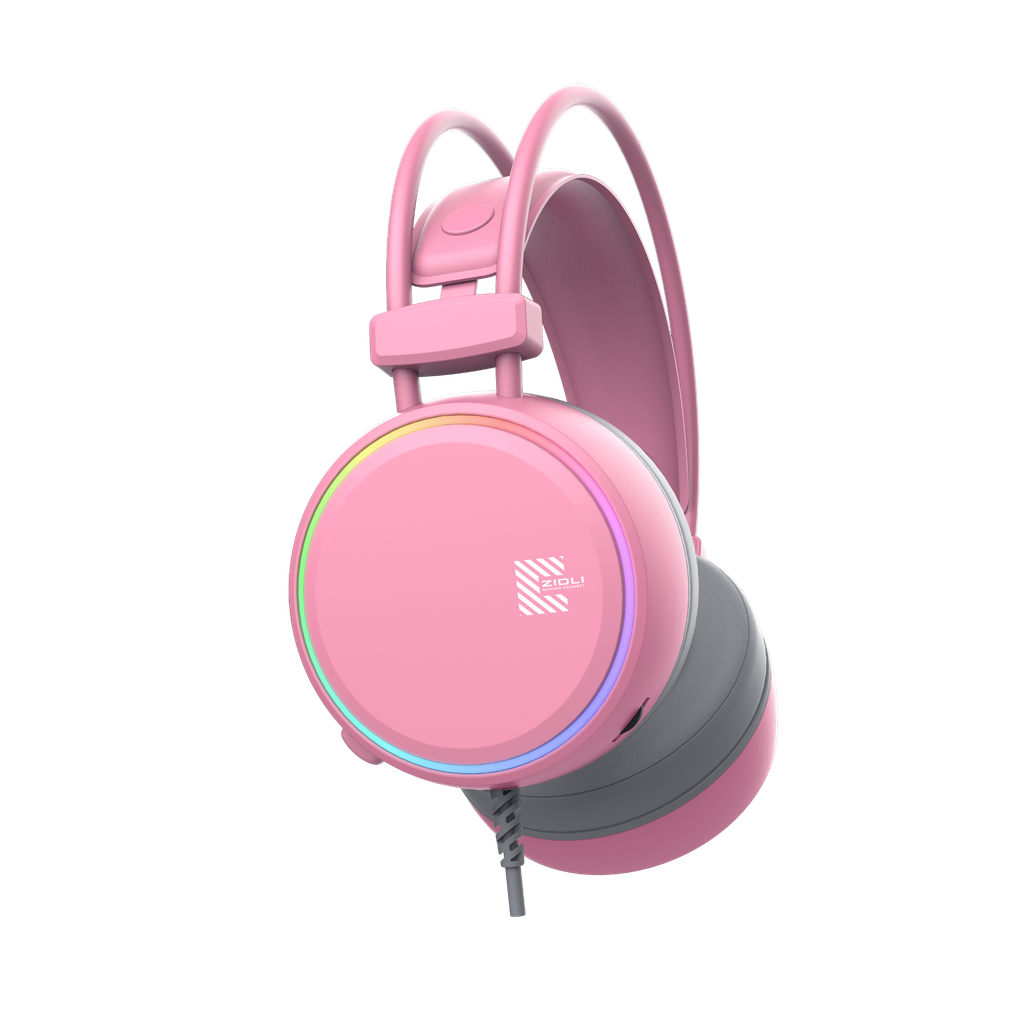Tai nghe Zidli FCORE FH11U (7.1,USB, RGB) Màu Hồng