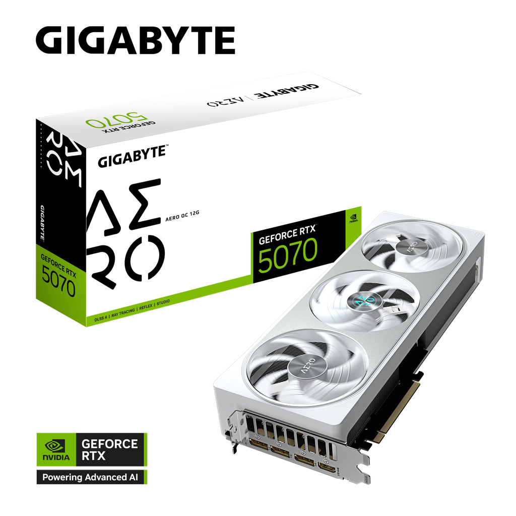 Card màn hình Gigabyte GeForce RTX™ 5070 AERO OC 12G