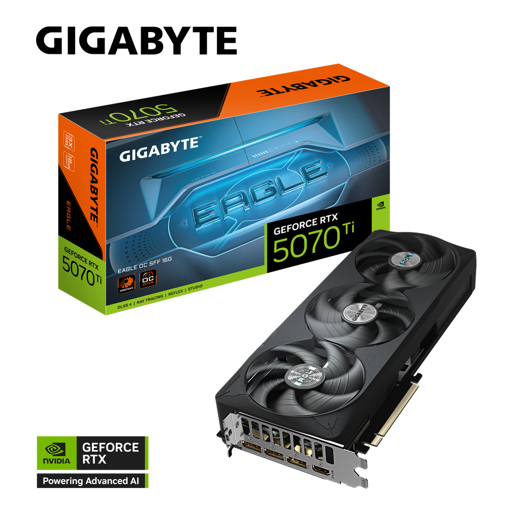 Card màn hình Gigabyte GeForce RTX™ 5070 Ti EAGLE OC SFF 16G