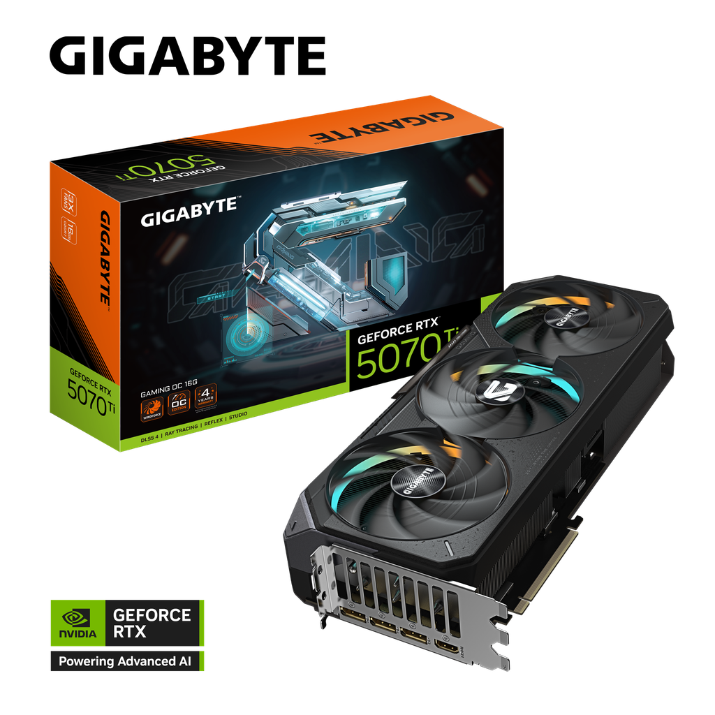Card màn hình Gigabyte GeForce RTX™ 5070 Ti GAMING OC 16G