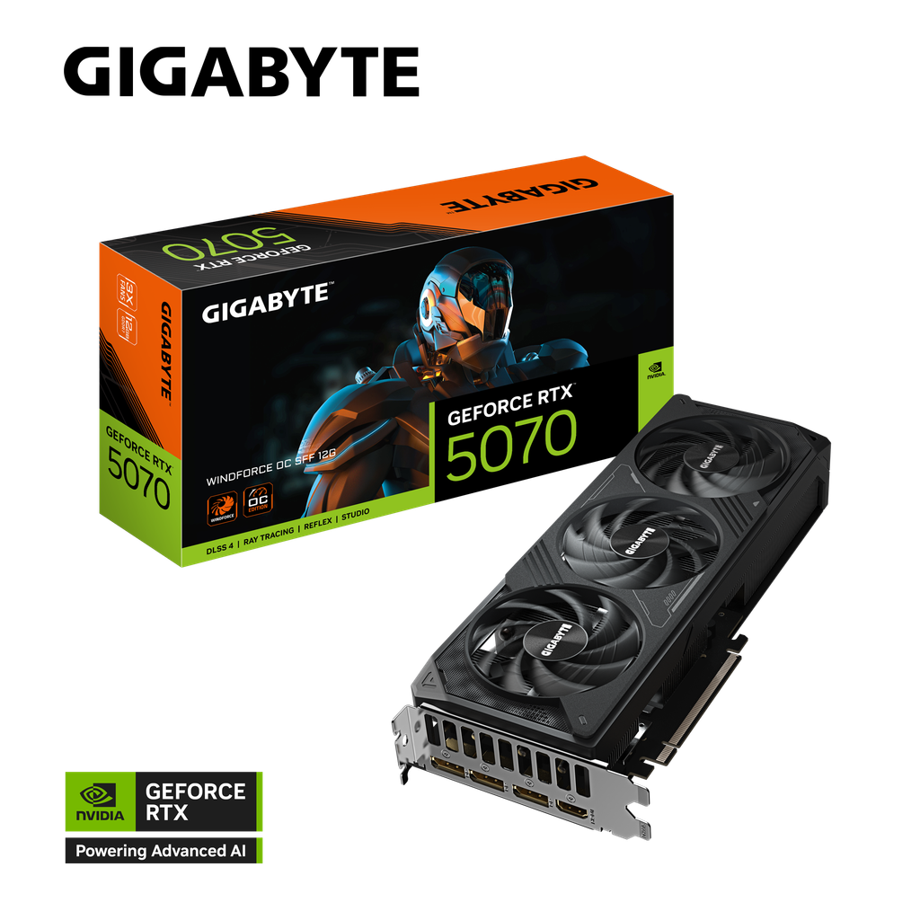 Card màn hình Gigabyte GeForce RTX™ 5070 WINDFORCE OC SFF 12G