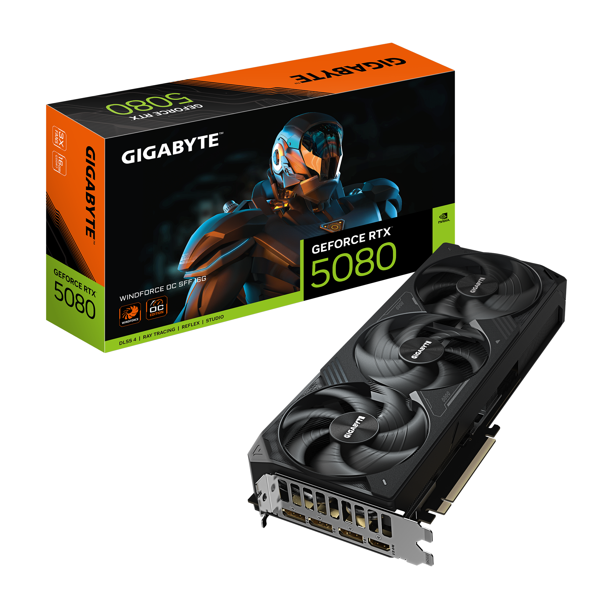 Card màn hình Gigabyte GeForce RTX™ 5080 WINDFORCE OC SFF 16G