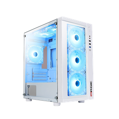 Thùng máy Case Magic GM01 White | m-ATX, sẵn 4 fan RGB