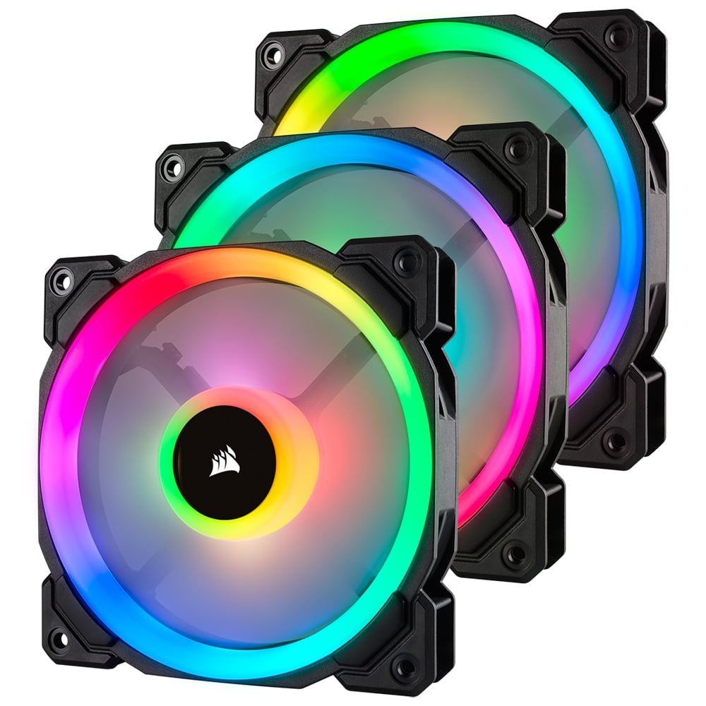 Fan Corsair LL120 RGB LED 120mm — Triple Pack with Lighting Node PRO