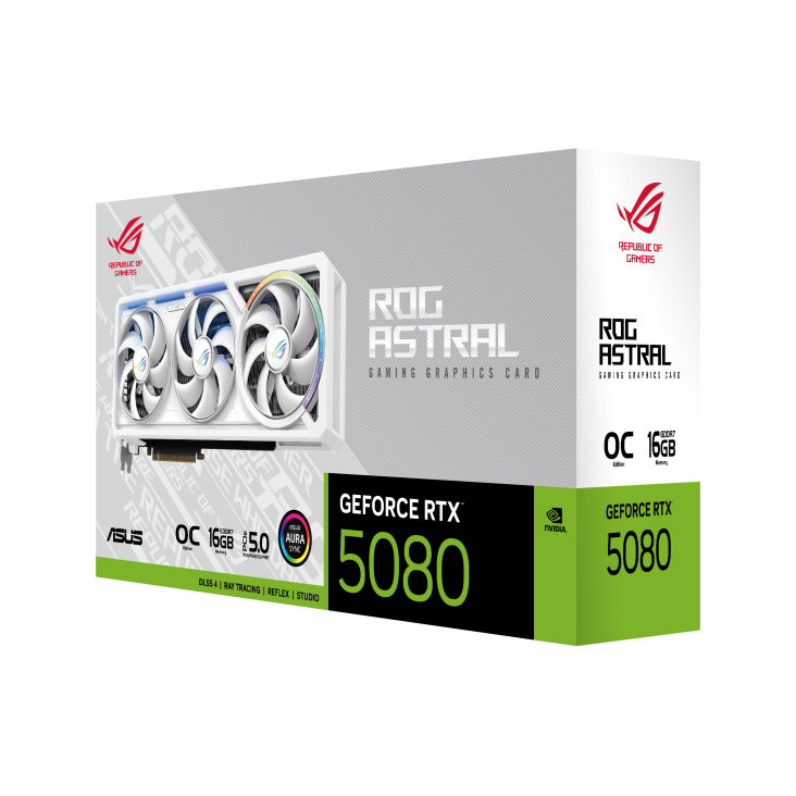 Card  màn hình Asus ROG Astral GeForce RTX™ 5080 16GB GDDR7 WHITE OC Edition