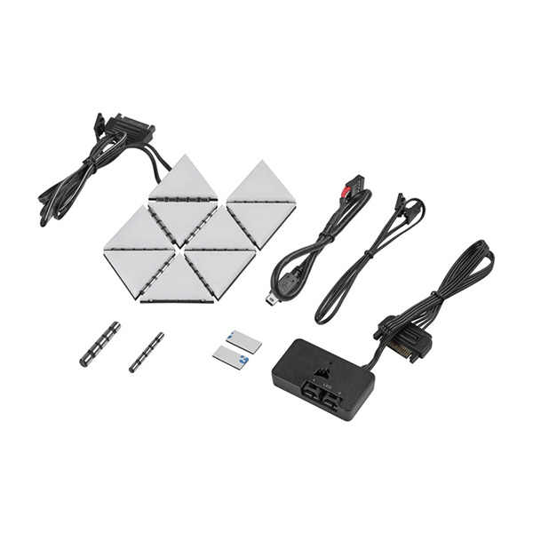 Bộ đèn chiếu sáng Corsair iCUE LC100 Smart Case Lighting Triangles Starter Kit (CL-9011114-WW)