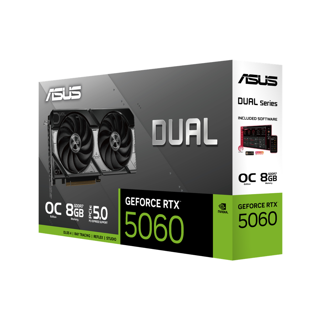 Card màn hình ASUS Dual GeForce RTX™ 5060 8GB GDDR7 OC Edition