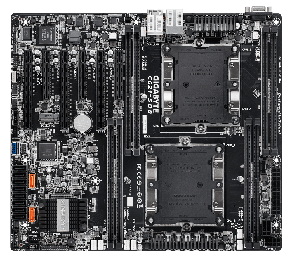 Gigabyte C621-SD8 (Intel C621, LGA 3647, ATX, 8 Khe Cắm Ram DDR4)