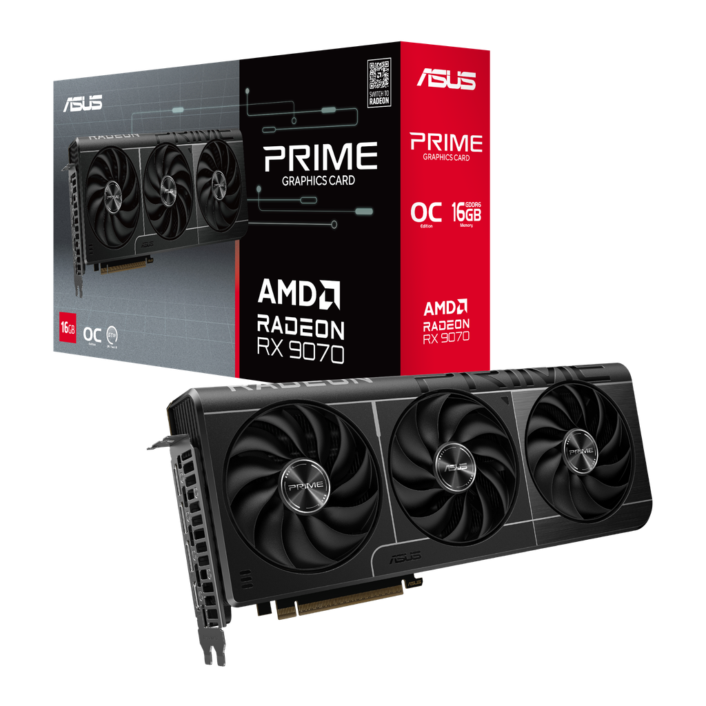 Card màn hình ASUS Prime Radeon™ RX 9070 OC Edition 16GB GDDR6
