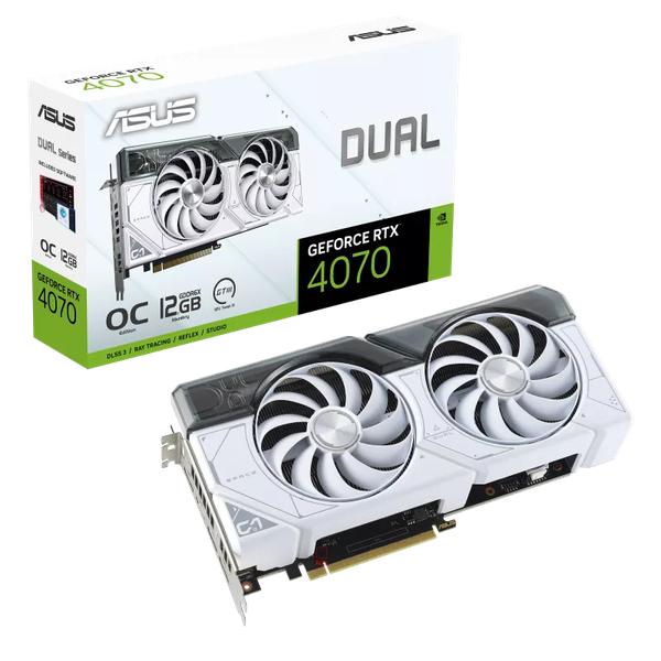 ASUS Dual GeForce RTX 4070 White OC Edition 12GB GDDR6X