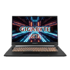 Máy tính xách tay GIGABYTE G7 (i7-11800H, 16GB (2x8GB) DDR4-3200, 512GB SSD, 17.3" FHD IPS 144Hz, VIDIA GeForce RTX 3050Ti 4GB GDDR6, Win 10 Home, Black, 2Yrs, G7 MD-71S1223SH)