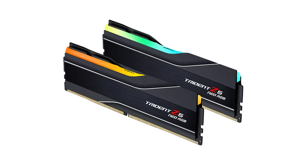 KIT Ram GSKILL Trident Z5 NEO RGB BLACK DDR5 128GB (64GB x 2) 6000MHz CL34 EXPO F5-6000J3444F64GX2-TZ5NR