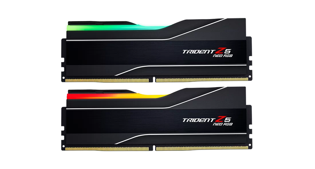 KIT Ram GSKILL Trident Z5 NEO RGB BLACK DDR5 128GB (64GB x 2) 6000MHz CL34 EXPO F5-6000J3444F64GX2-TZ5NR