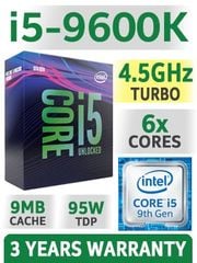 Intel Core I5 9600K (3.7Ghz Turbo Up To 4.6Ghz, 6 Nhân 6 Luồng, 9Mb Cache, 95W) - Lga 1151