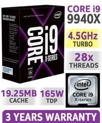 Intel Core I9 9940X (3.3Ghz - 4.4 Ghz/ 14 Nhân 28 Luồng/ 19.25Mb Cache, 165W)