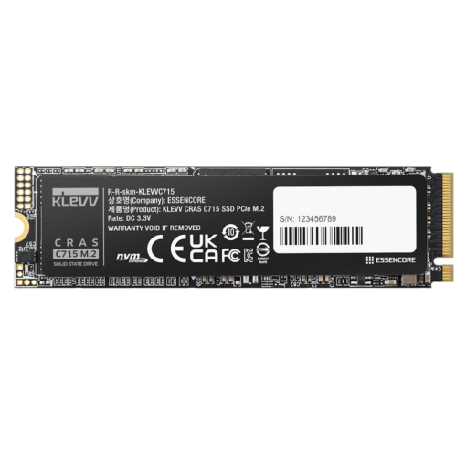 KLEVV CRAS C715 256GB SSD – M.2 2280 NVMe PCIe Gen3x4