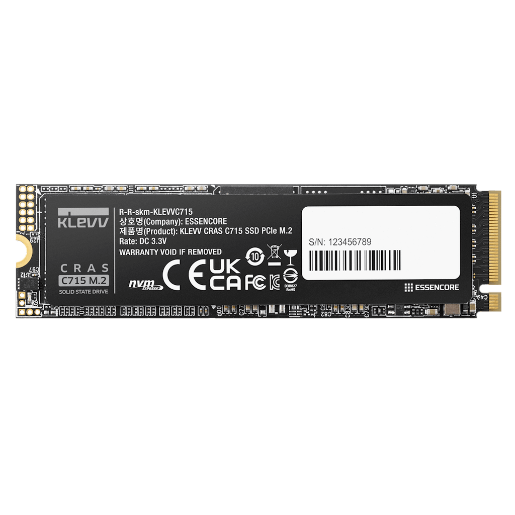 KLEVV CRAS C715 256GB SSD – M.2 2280 NVMe PCIe Gen3x4