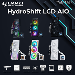 Lian Li HydroShift LCD 360TL AIO Liquid CPU Cooler , 3 x TL fans, 2.88 inch IPS 480×480 res LCD Screen