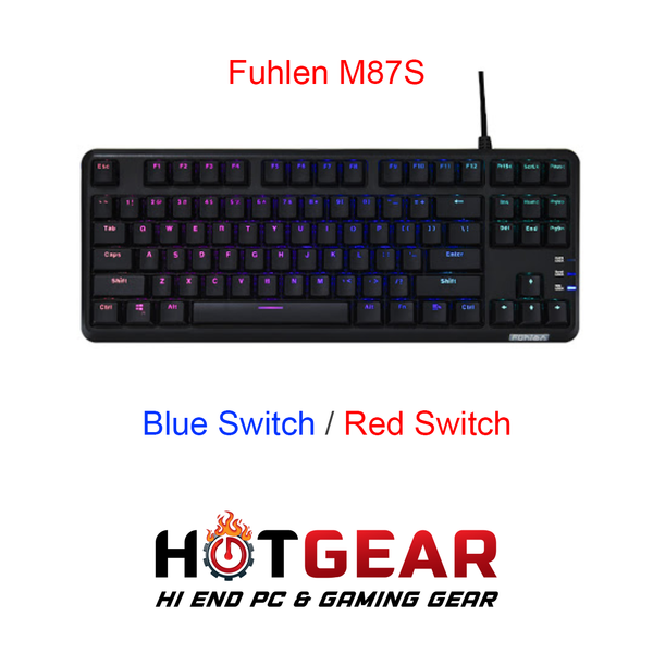 Bàn phím cơ Fuhlen M87s RGB Mechanical Blue/Red Switch