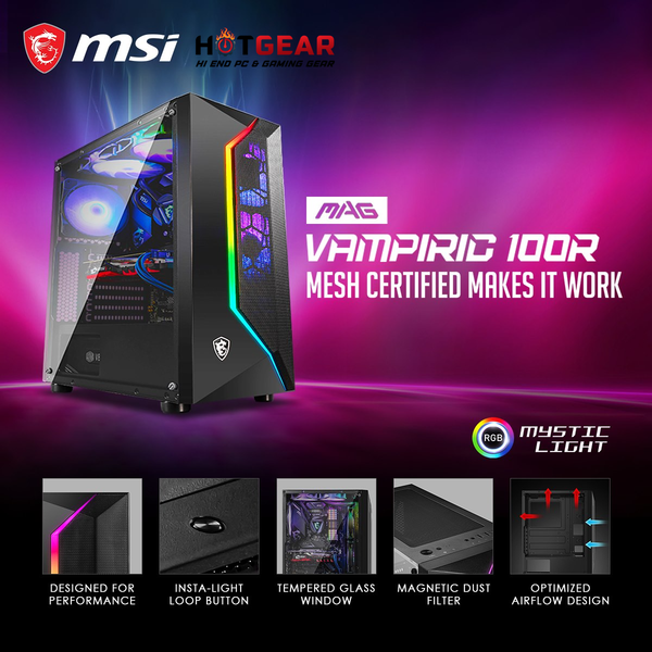 Bộ PC HOTGEAR AMD Ryzen 5 2600  / DDR4 8GB / GTX 1650 4GB / SSD M.2 180GB