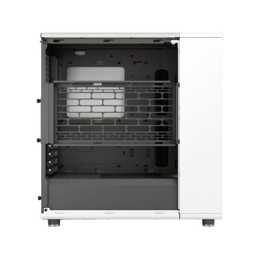 Fractal Design North Chalk White – Mesh Side Panels ATX Mid Tower Gaming Case – Wood Oak Front