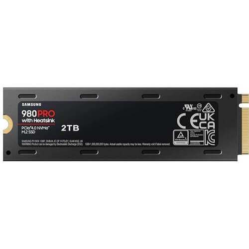 SSD Samsung 980 Pro w/ Heatsink 2TB PCIe NVMe Gen 4.0