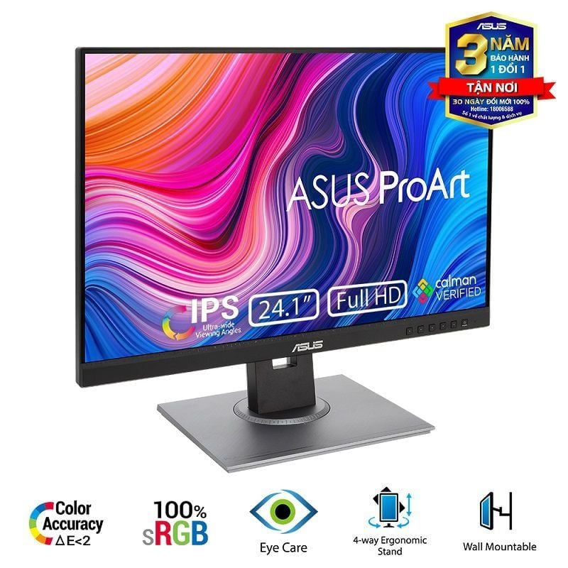 Màn Hình ASUS ProArt PA248QV Professional Monitor – 24 inch – WUXGA – IPS – 100% sRGB - Khuyến mãi hot