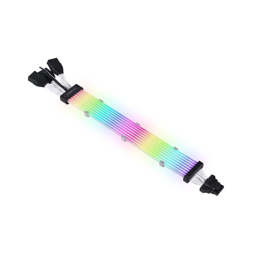 DÂY NGUỒN NỐI DÀI CHO CARD ĐỒ HOẠ LIAN LI STRIMER PLUS V2 12VHPWR (12+4-PIN)  - To 3x8 PIN - 8 SỢI LED ARGB