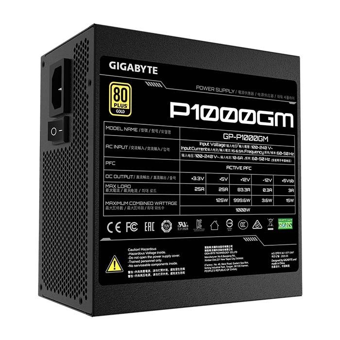 Nguồn Gigabyte GP-P1000GM 1000W 80 Plus Gold Full Modular