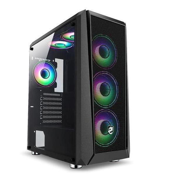VỎ MÁY TÍNH VITRA SAPHIRA W10 BLACK E-ATX KÈM 3 FAN RGB