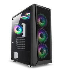 VỎ MÁY TÍNH VITRA SAPHIRA W10 BLACK E-ATX KÈM 3 FAN RGB