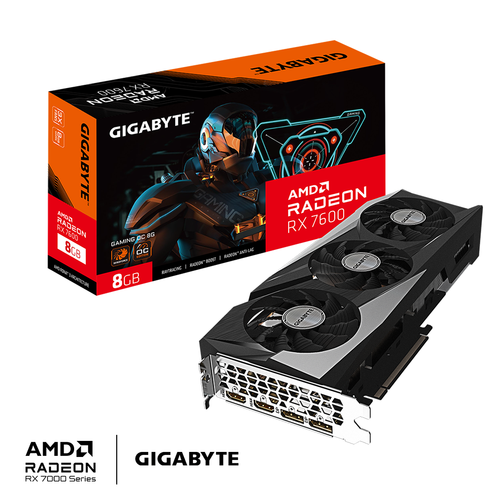 Card màn hình Gigabyte Radeon™ RX 7600 GAMING OC 8G