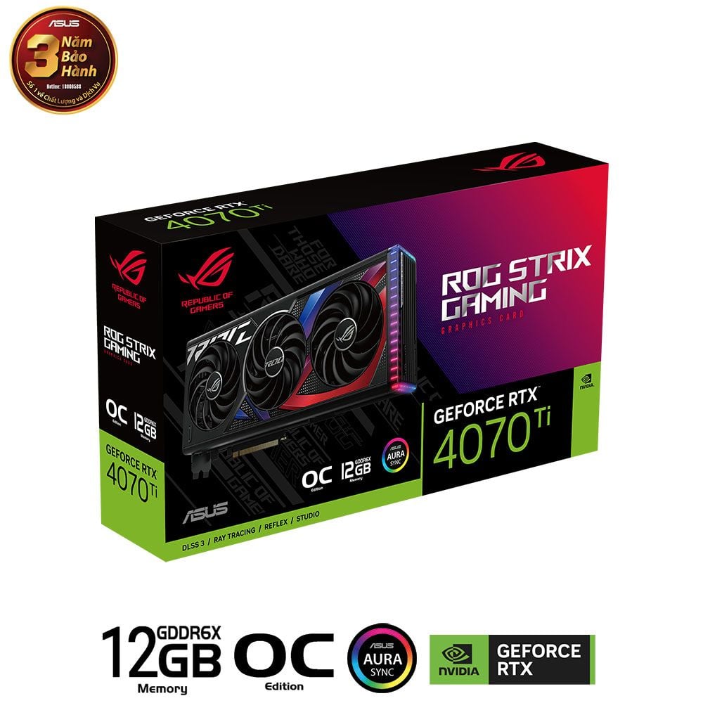 Card màn hình ASUS ROG STRIX RTX 4070 Ti O12G