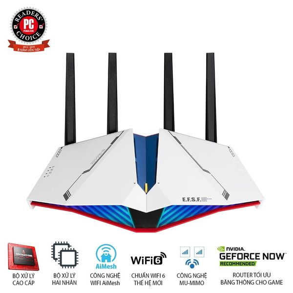 Bộ định tuyến WiFi 6 Asus RT-AX82U Gundam Edition