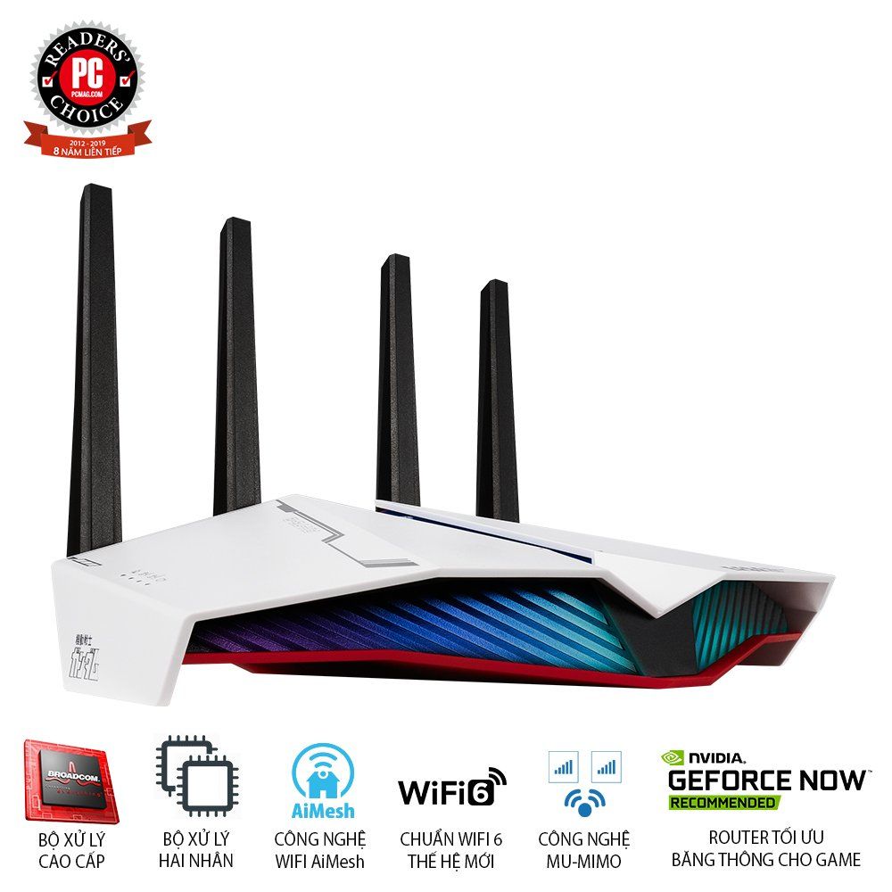 Bộ định tuyến WiFi 6 Asus RT-AX82U Gundam Edition