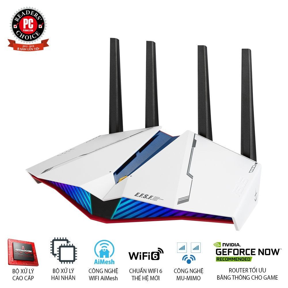 Bộ định tuyến WiFi 6 Asus RT-AX82U Gundam Edition