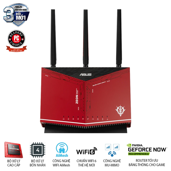 Bộ định tuyến WiFi 6 Asus RT-AX86U Zaku II Gundam Edition