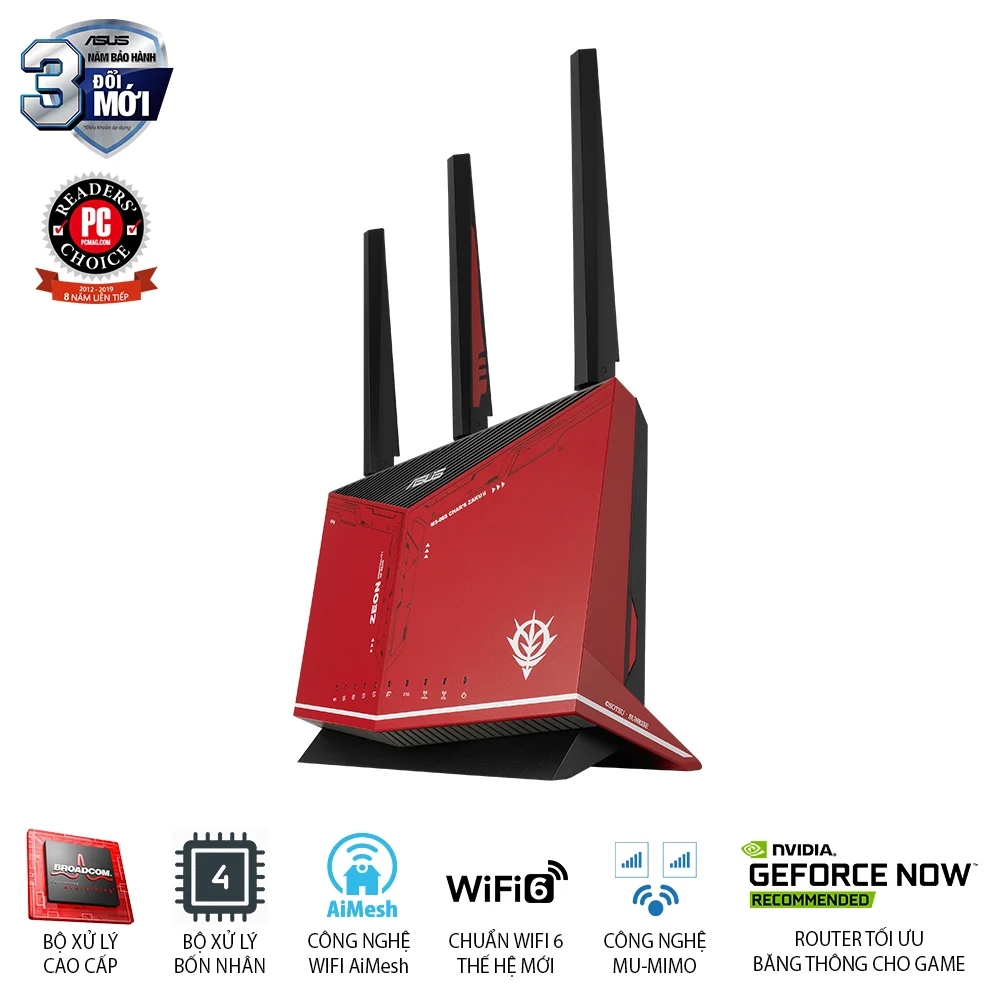 Bộ định tuyến WiFi 6 Asus RT-AX86U Zaku II Gundam Edition