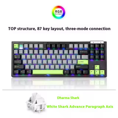 Bàn phím Darmoshark TOP 87 Tri-mode RGB Black