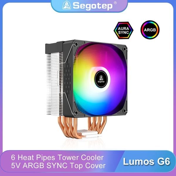 Tản Nhiệt Khí Segotep G6 (LGA1700/6 Ống Đồng/Led ARGB/Có Cover)