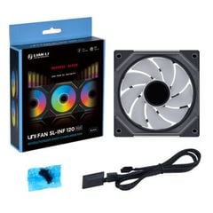 Quạt tản nhiệt Lian Li UNI FAN SL120 INFINITY BLACK  REVERSE ( Quạt Ngược )