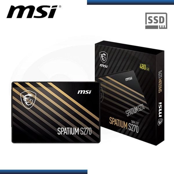 SSD MSI SPATIUM S270 480GB 2.5'' SATA III 3D NAND
