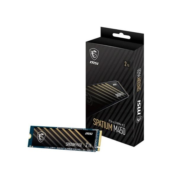 SSD MSI SPATIUM M450 2TB M2 2280 NVMe PCIe Gen4x4 (Read/Write 3600/3000 MB/s, 3D Nand)