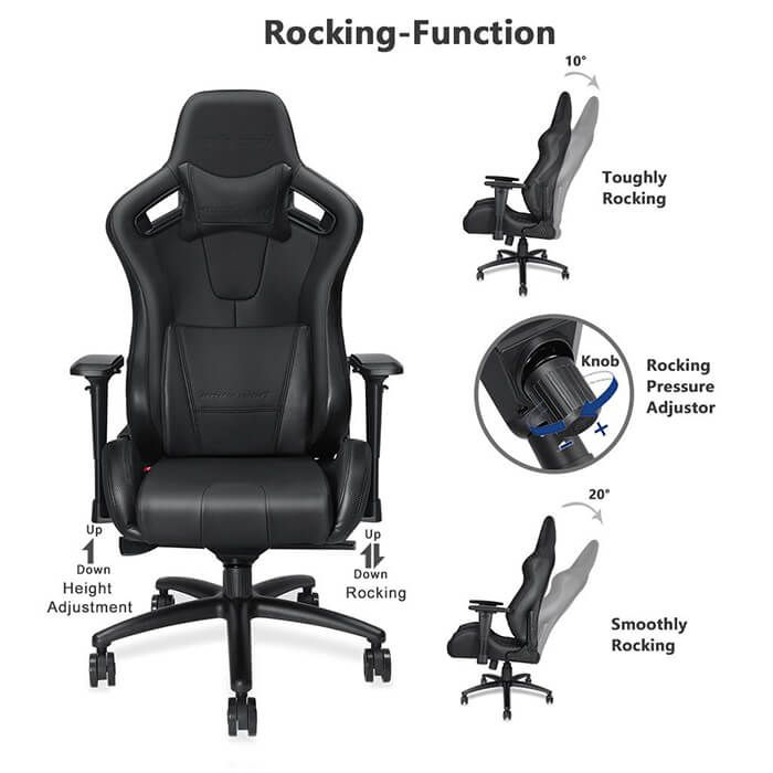 Anda Seat Infinity – 100% Real Leather 4D Armrest Kingsize Gaming Chai